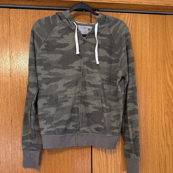 SO Tops - SO Green Camo Hoodie